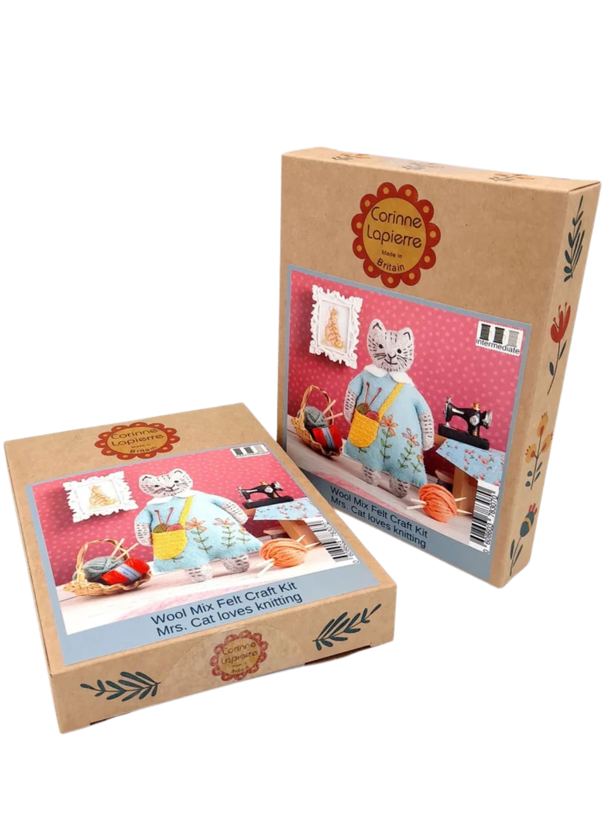 Mrs. Cat Loves Knitting Felt Craft Kit