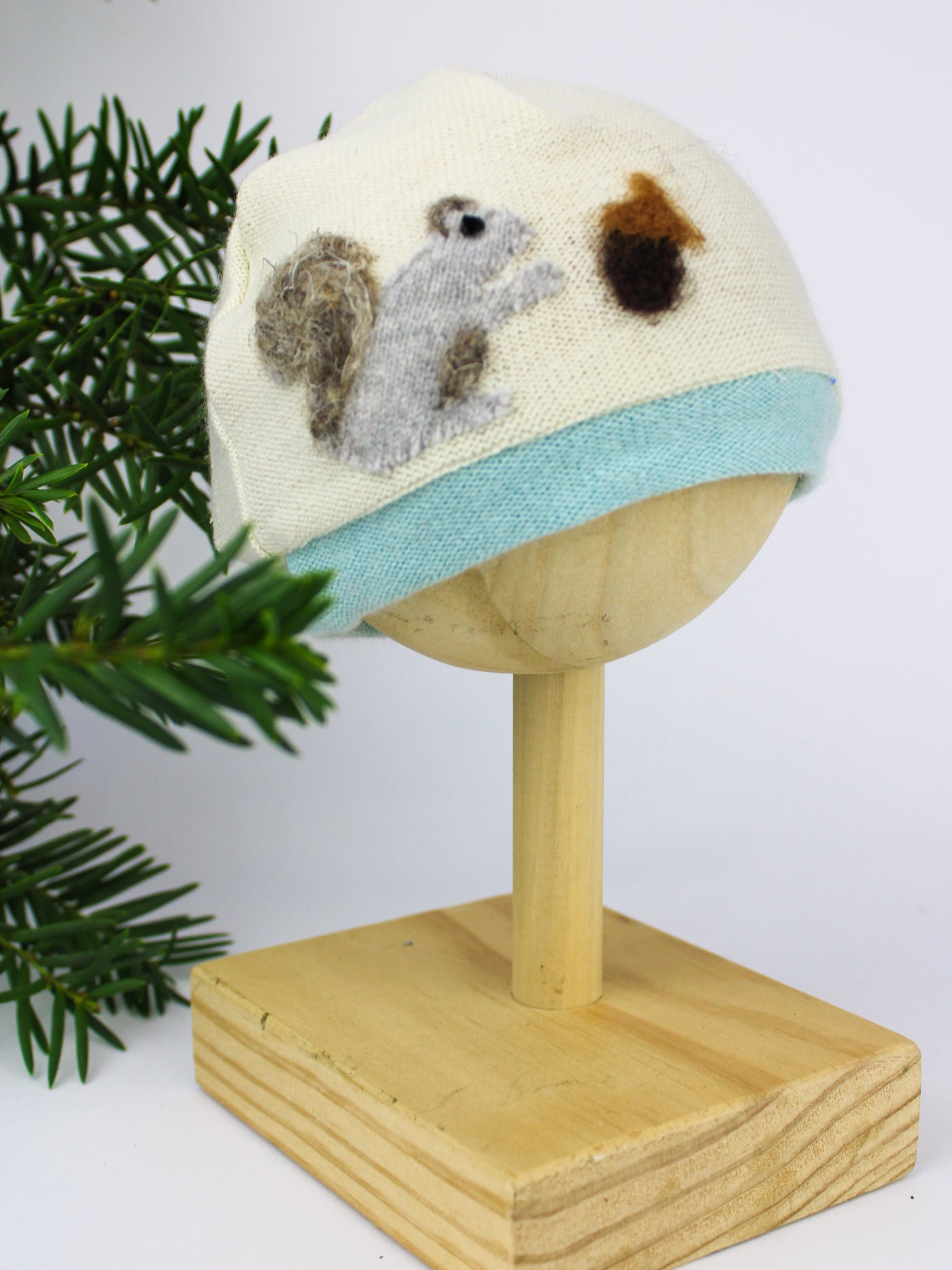 Squirrel Cashmere Hat - Newborn