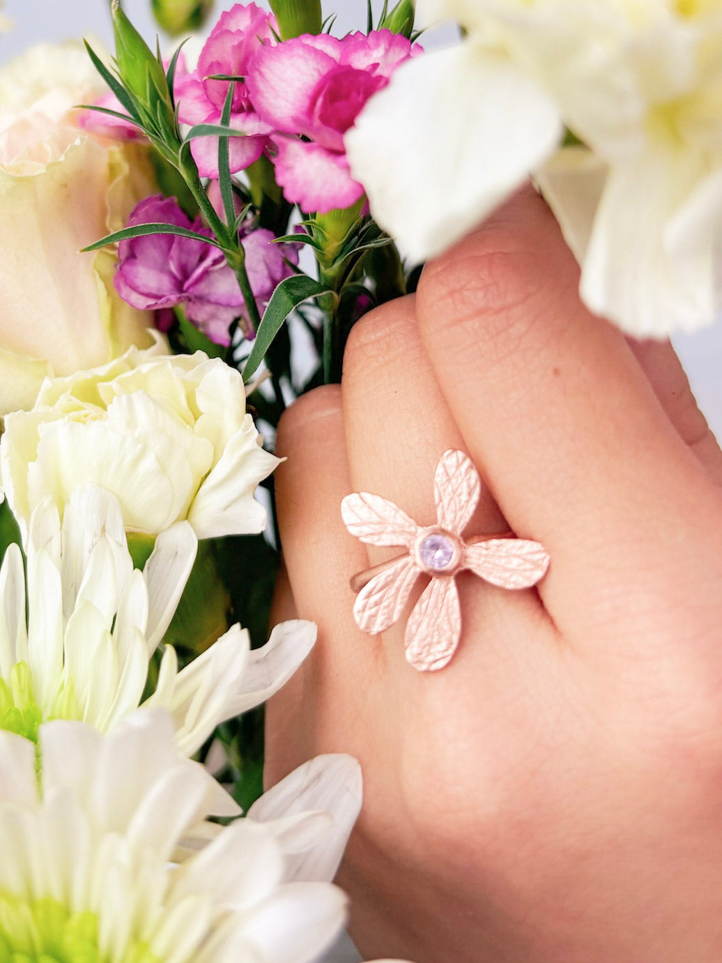 Five Petal Wildflower Ring