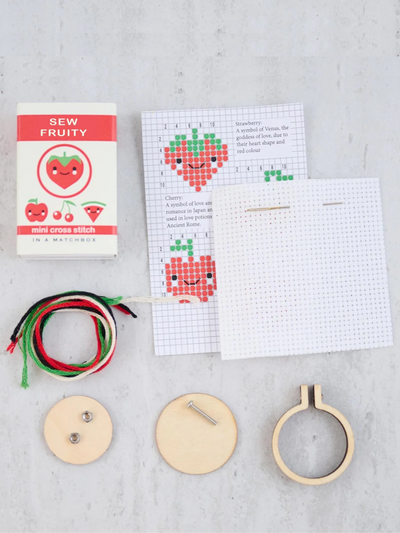 Sew Fruity Mini Cross Stitch Kit in A Matchbox