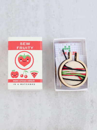 Sew Fruity Mini Cross Stitch Kit in A Matchbox