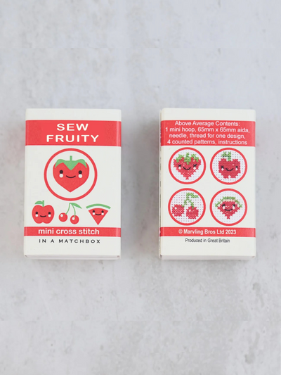 Sew Fruity Mini Cross Stitch Kit in A Matchbox