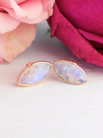 Mila Leaf Earrings - Rose Gold