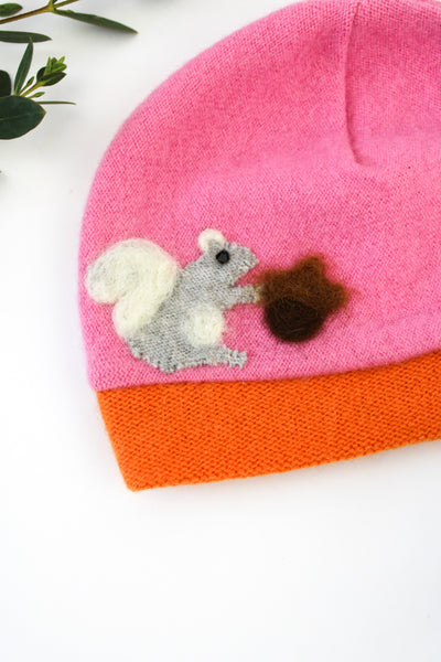 Squirrel Cashmere Hat - Baby