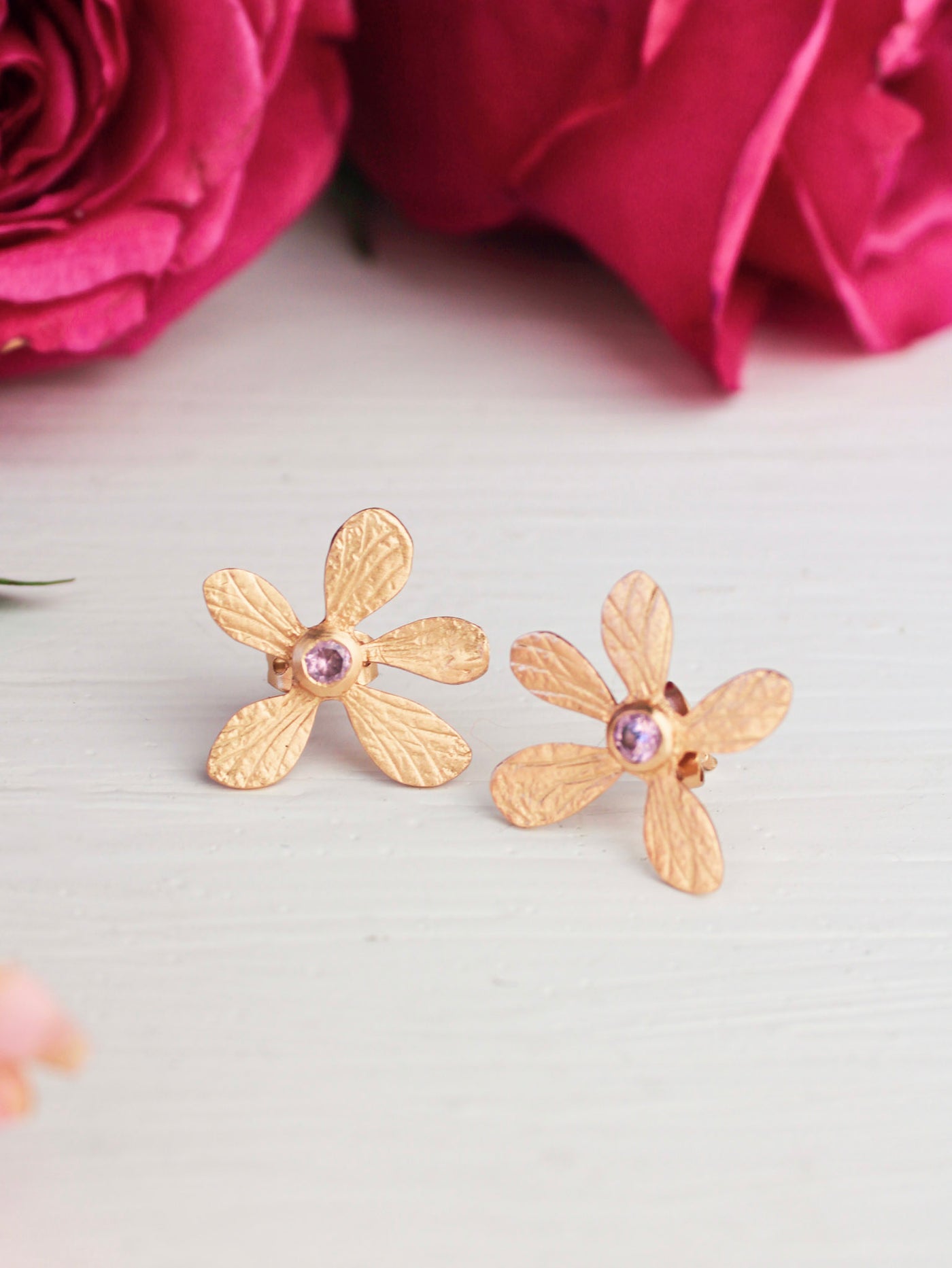 Five Petal Wild Flower Earrings