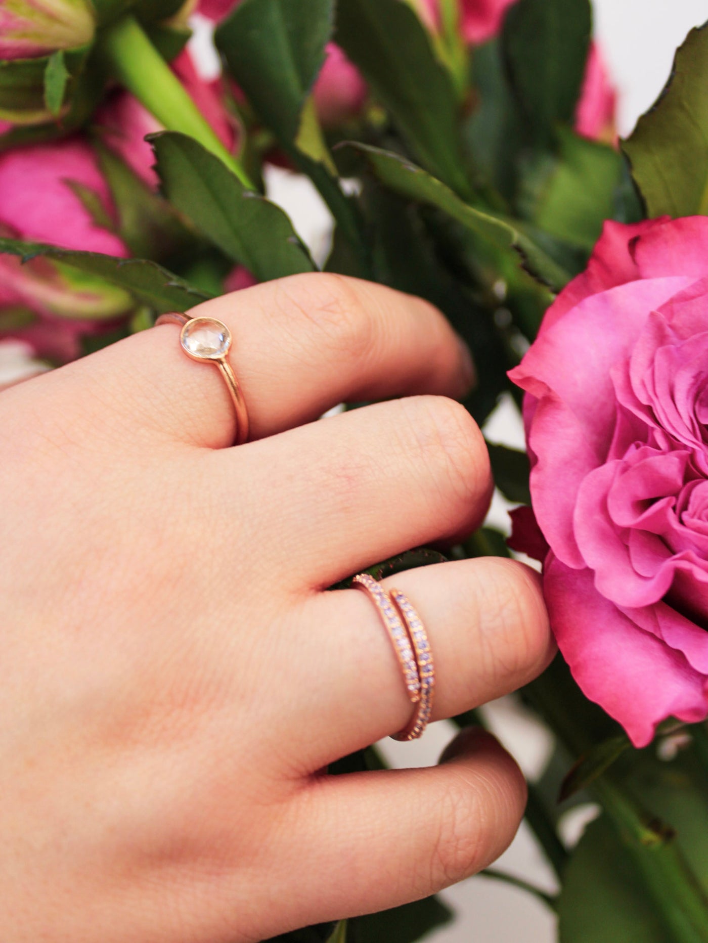 Mini Pebble Ring - Rose Gold