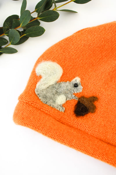 Squirrel Cashmere Hat - Baby