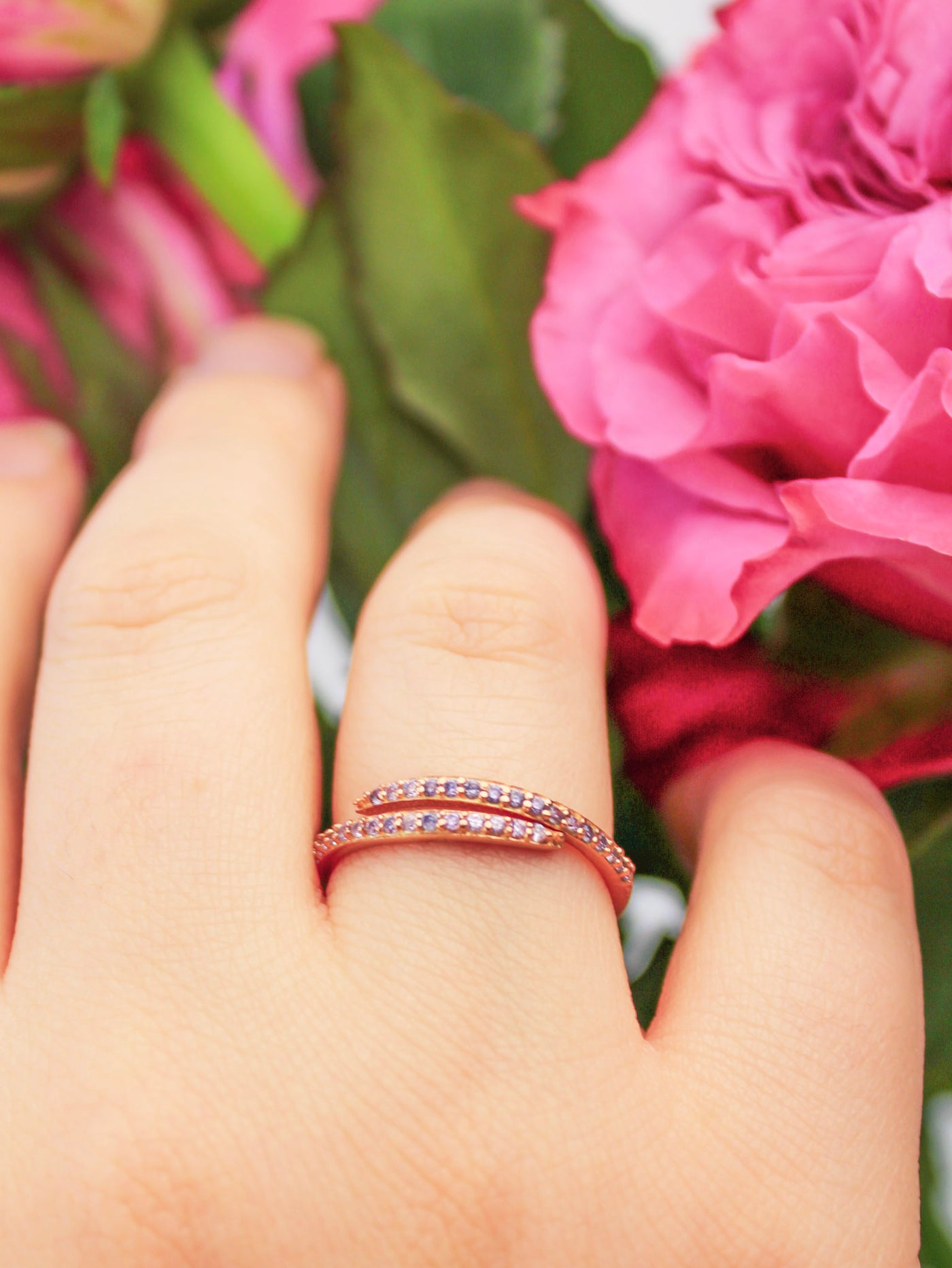 Serpentine Wrap Ring - Rose Gold