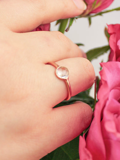 Mini Pebble Ring - Rose Gold