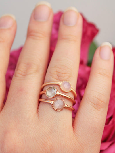 Mini Pebble Ring - Rose Gold