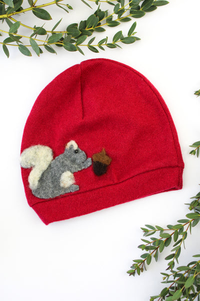 Squirrel Cashmere Hat - Baby