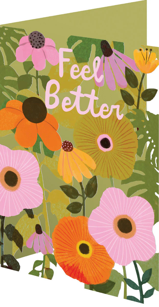 Feel Better Summer Garden Lasercut Card