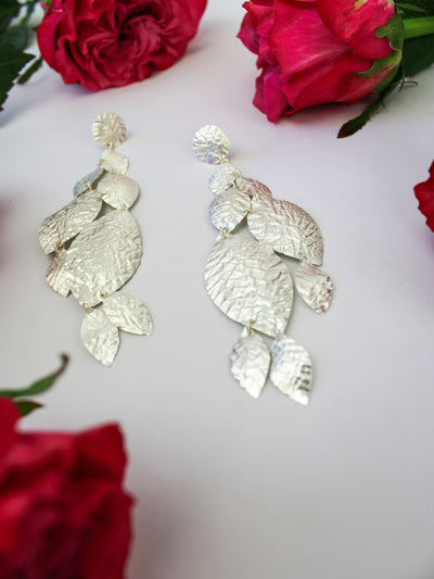 Cascading Leaf Statement Earrings