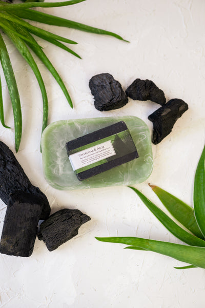 Charcoal & Aloe Mini Soap Scrub Bar