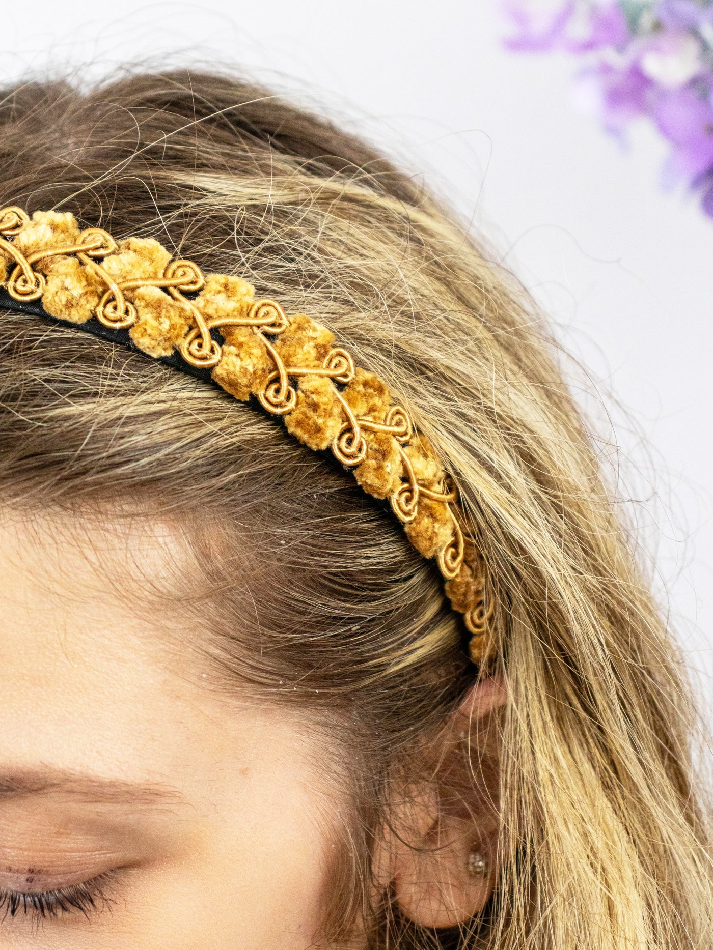 Golden Swirls Headband