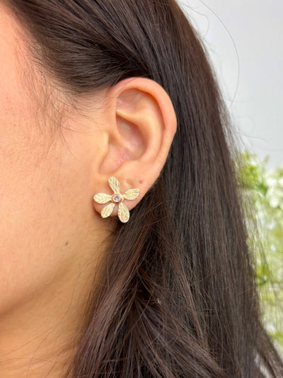 Five Petal Wild Flower Earrings