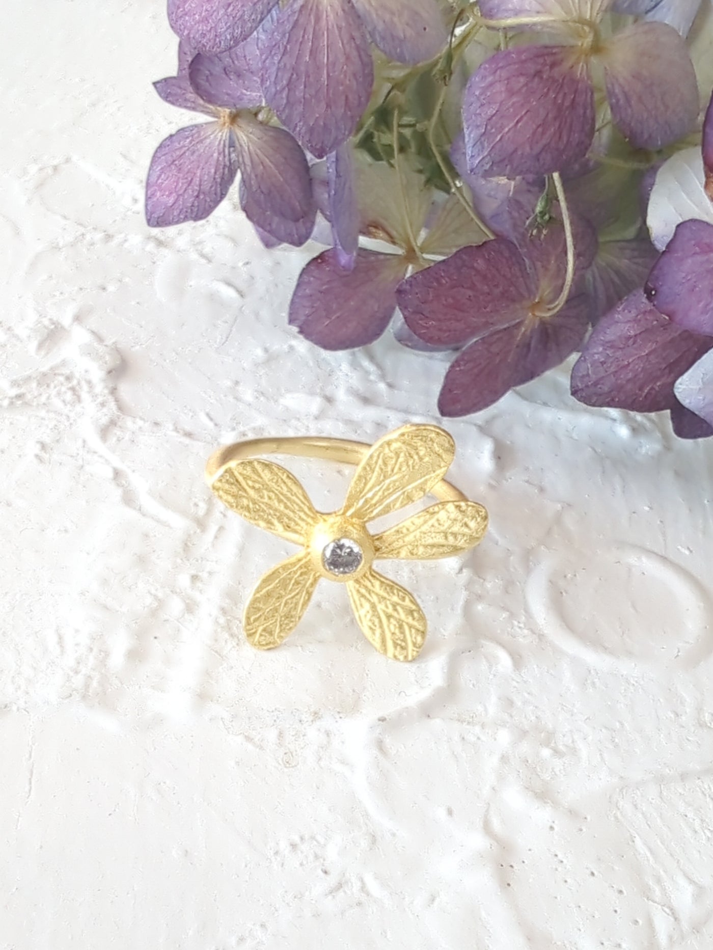 Five Petal Wildflower Ring