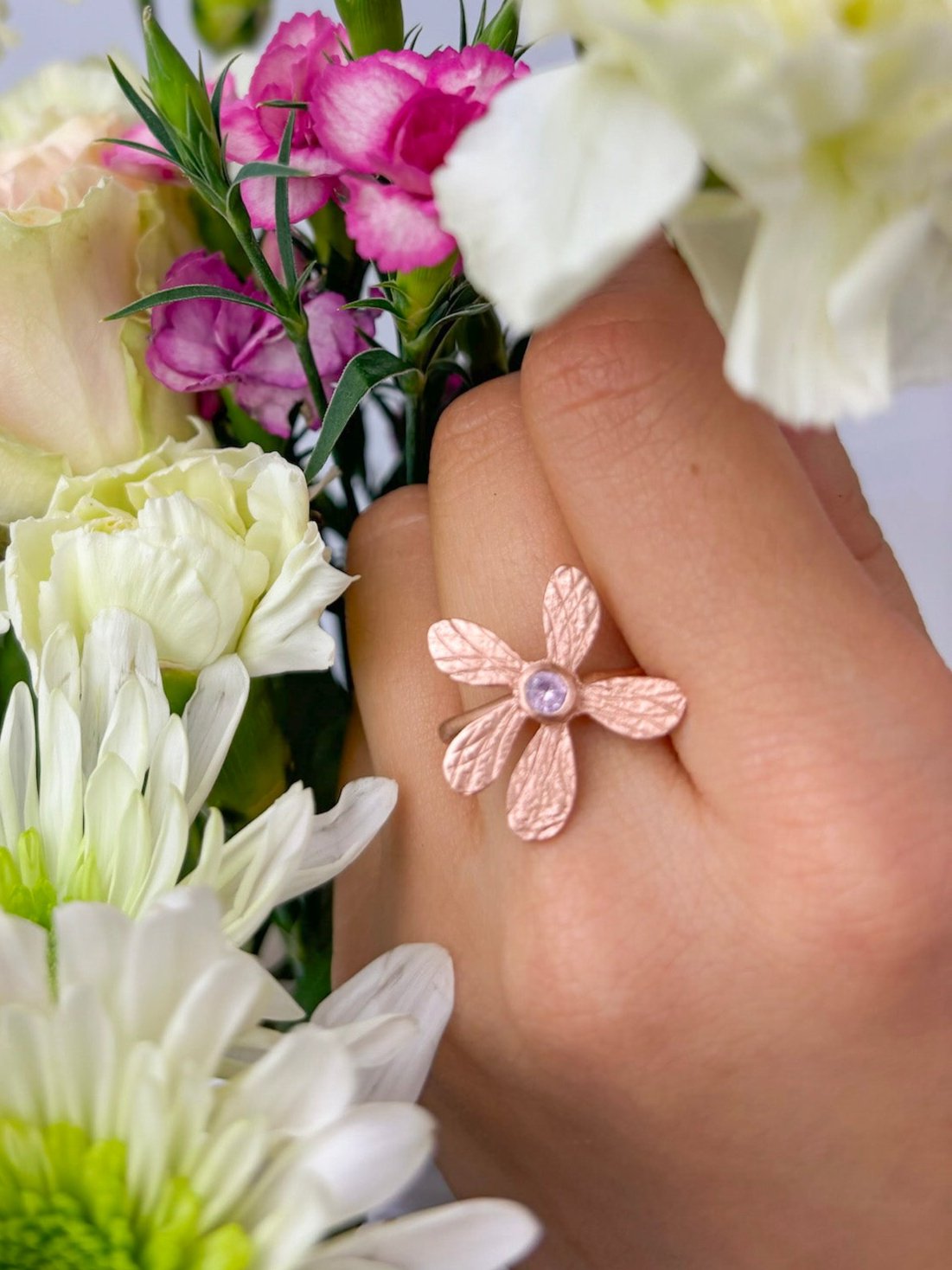 Five Petal Wildflower Ring