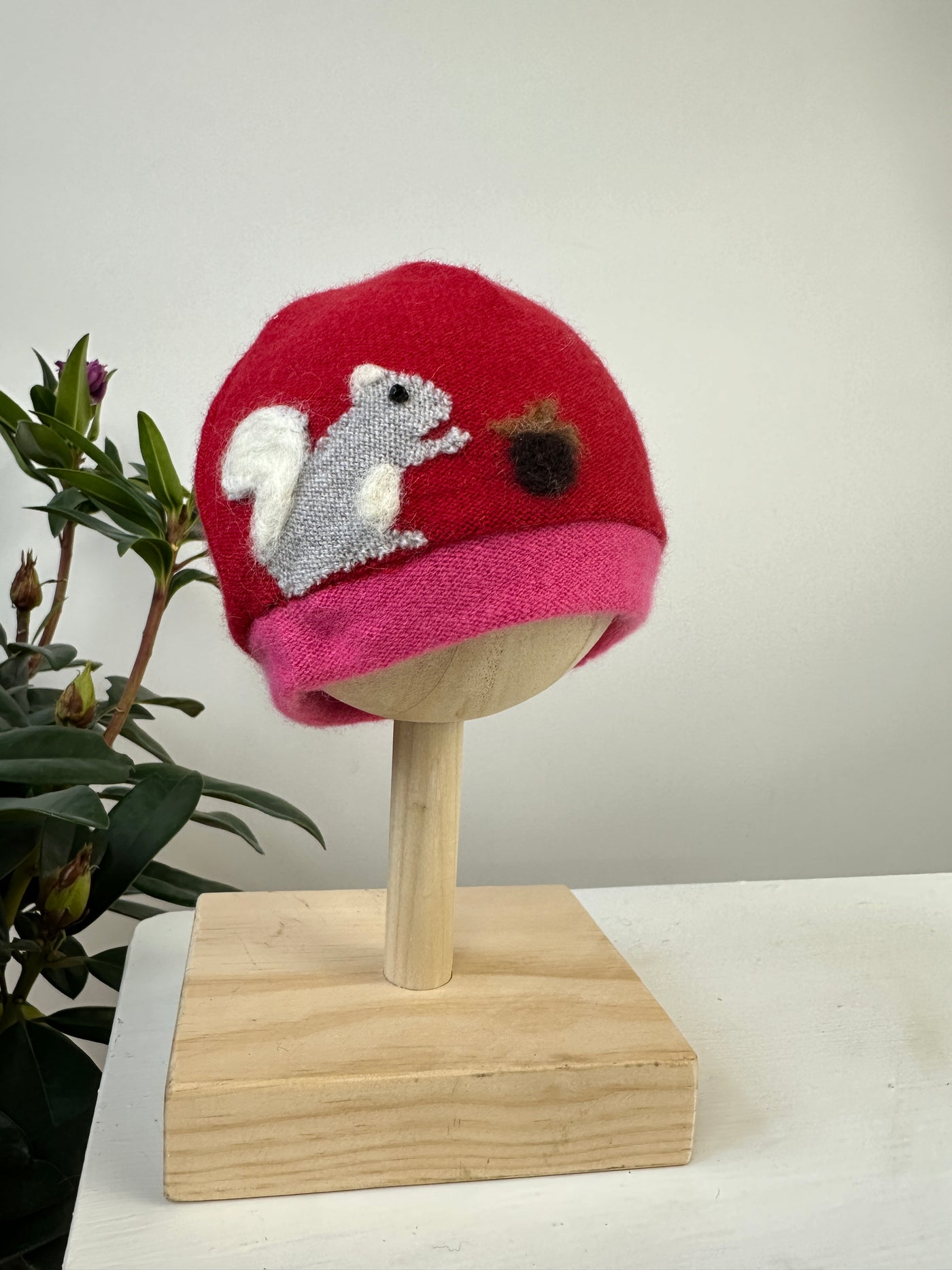 Squirrel Cashmere Hat - Newborn