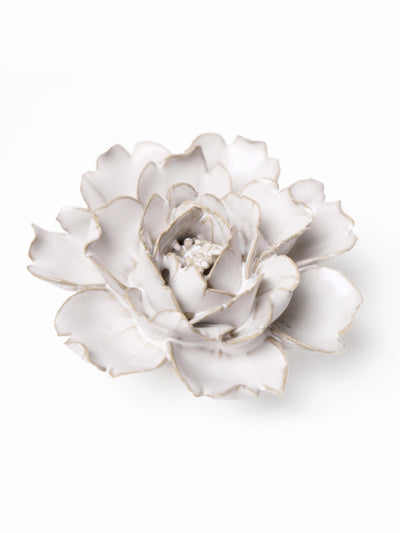 Ceramic Small Ivory Rose Flower