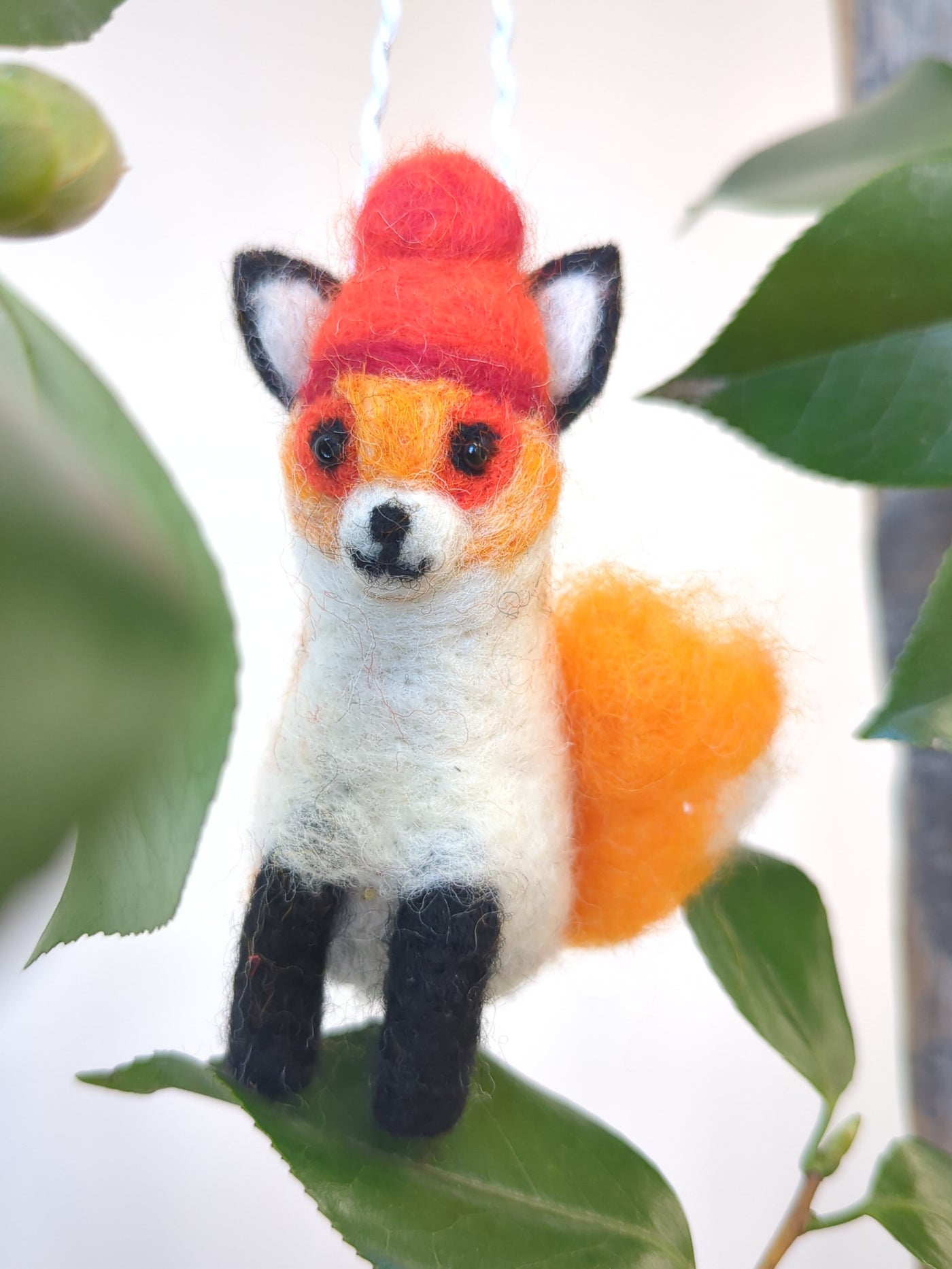 Felted Wool Fox Ornament