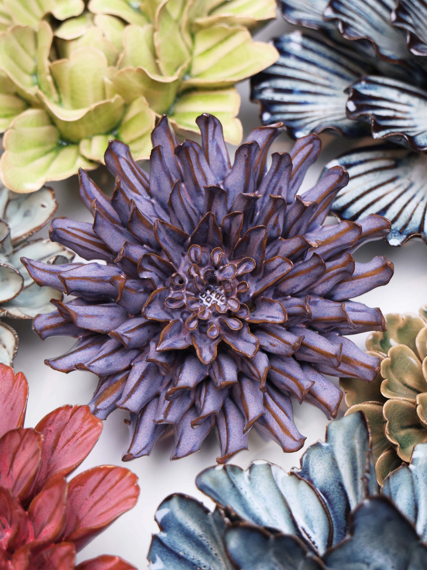 Ceramic Purple Dahlia