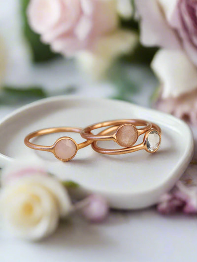 Mini Pebble Ring - Rose Gold