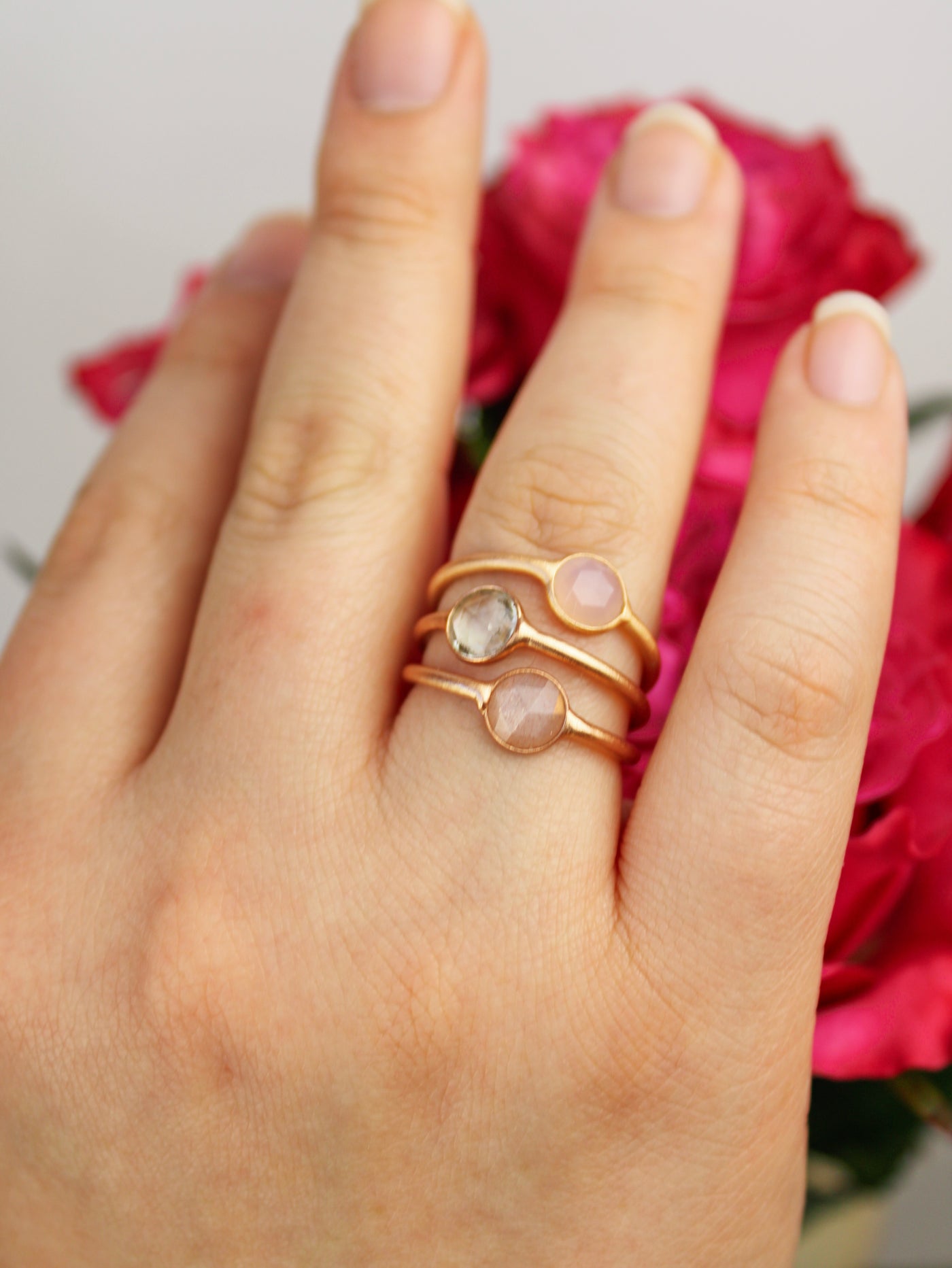 Mini Pebble Ring - Rose Gold