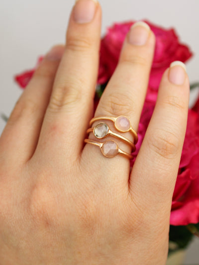 Mini Pebble Ring - Rose Gold