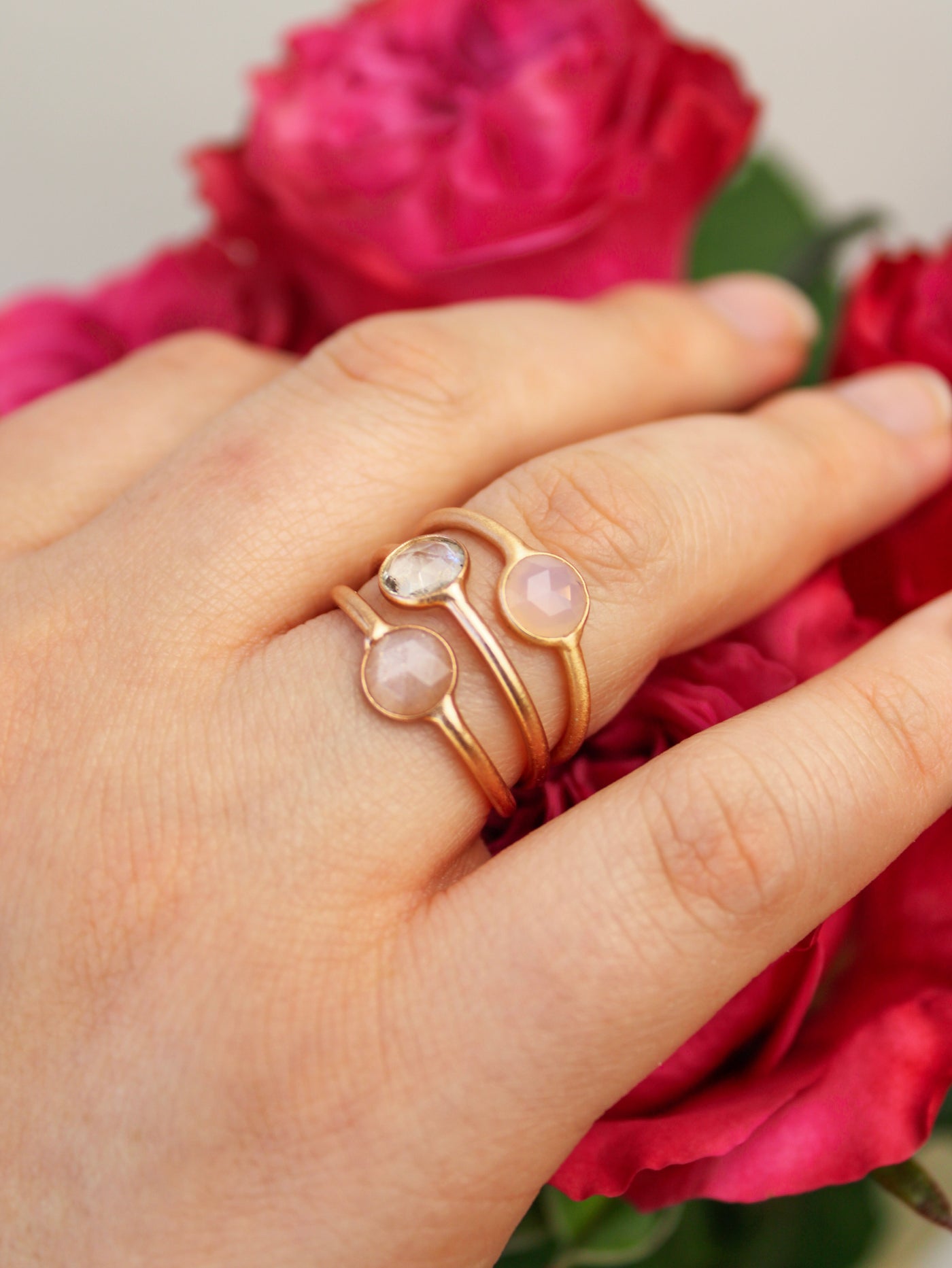 Mini Pebble Ring - Rose Gold