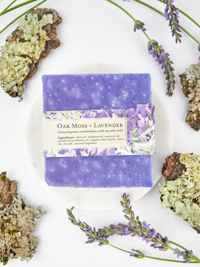 Lavender Oak Moss Soap Scrub Bar