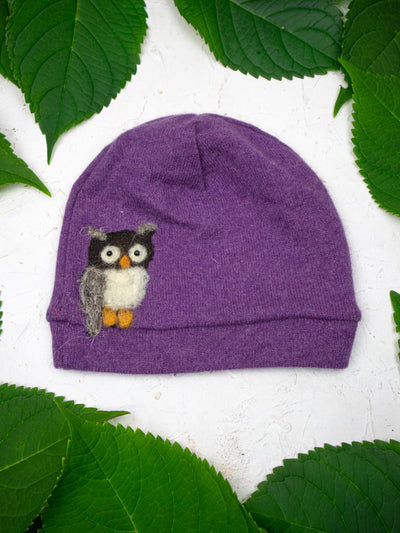 Owl Cashmere Hat - Child