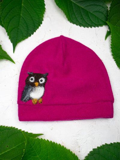 Owl Cashmere Hat - Child