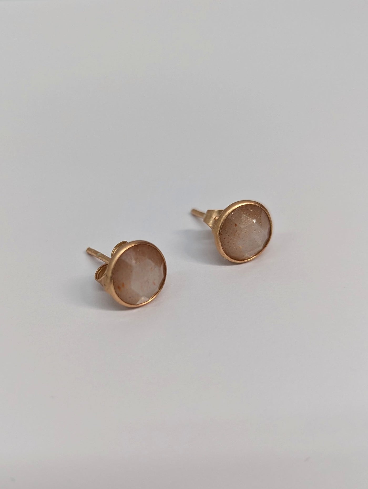 Pebble Stud Earrings - Rose Gold