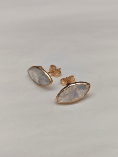 Mila Leaf Earrings - Rose Gold