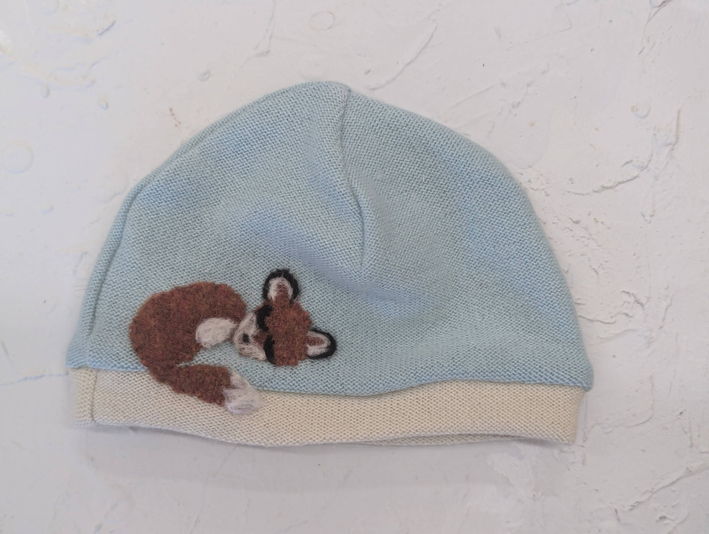 Sleeping Fox Cashmere Hat - Newborn