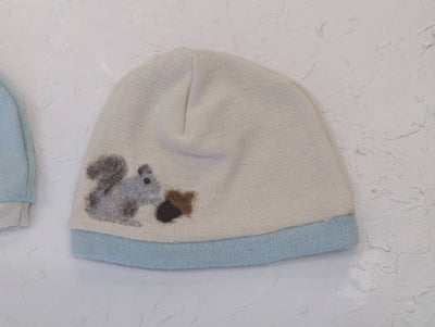 Squirrel Cashmere Hat - Newborn