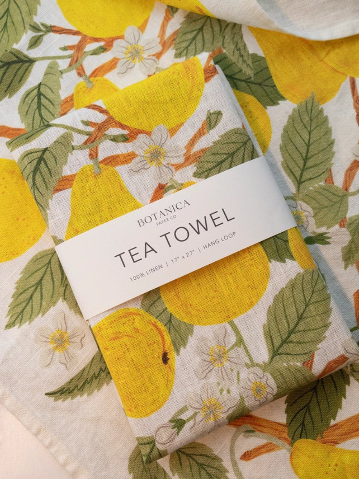 Botanical Prints 100% Linen Tea Towels