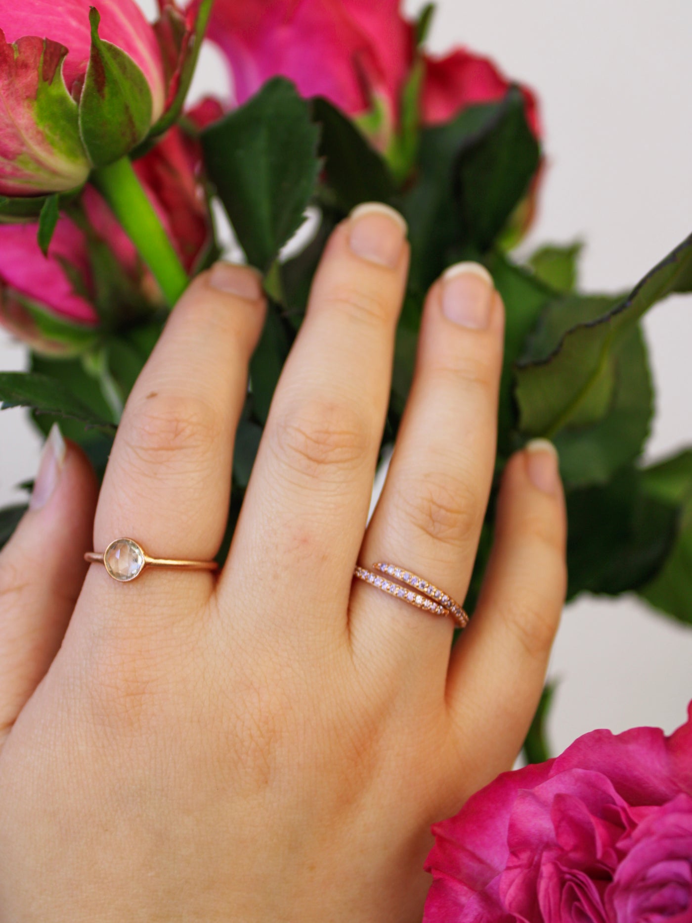 Mini Pebble Ring - Rose Gold