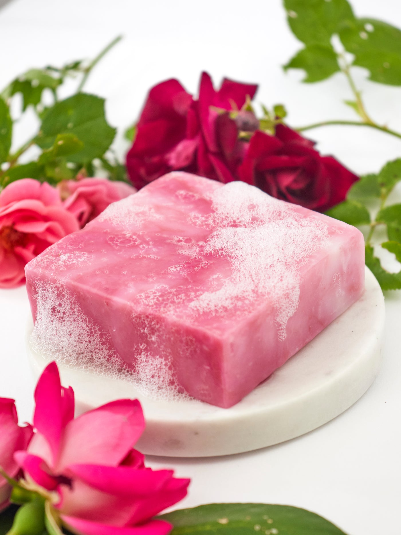 Rose Petal Romance Soap Bar Handmade Using Real Flowers