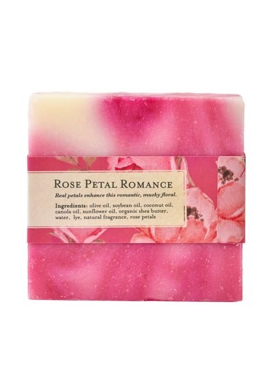 Rose Petal Romance Soap Bar Handmade Using Real Flowers