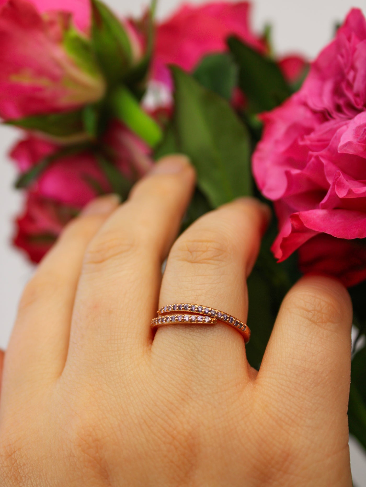 Serpentine Wrap Ring - Rose Gold