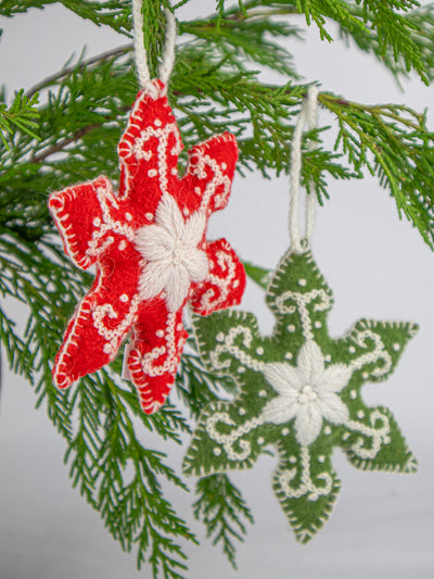 Embroidered Snowflake Ornament