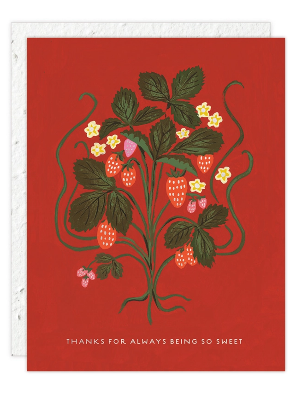 Sweet Strawberry - Seeded Thank You Card