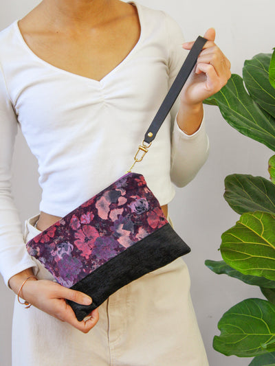 The Verbena Velvet Wristlet