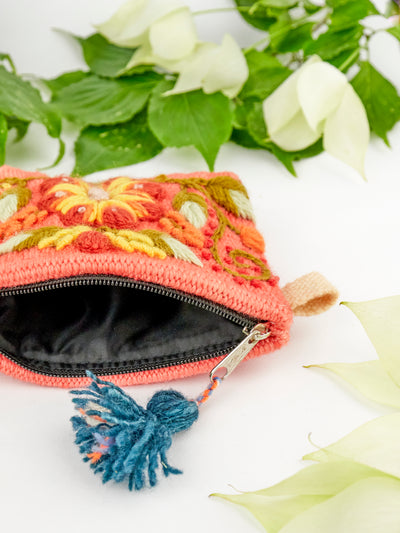 Victoria Embroidered Coin Purse