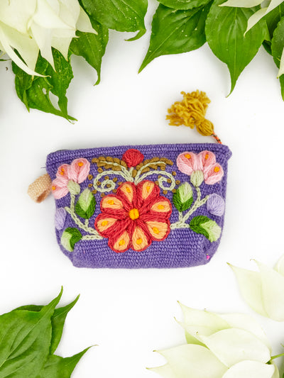 Victoria Embroidered Coin Purse