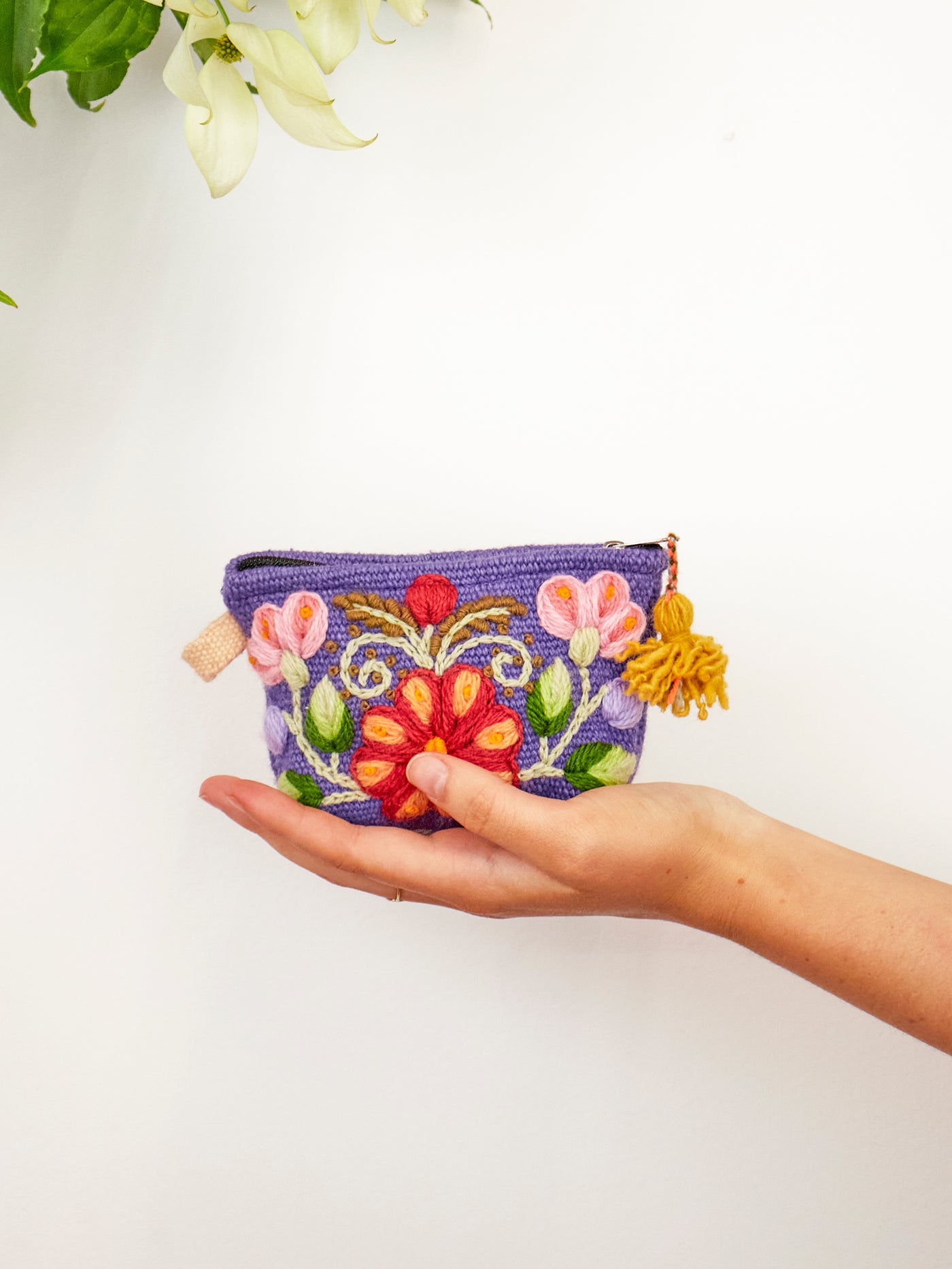 Victoria Embroidered Coin Purse