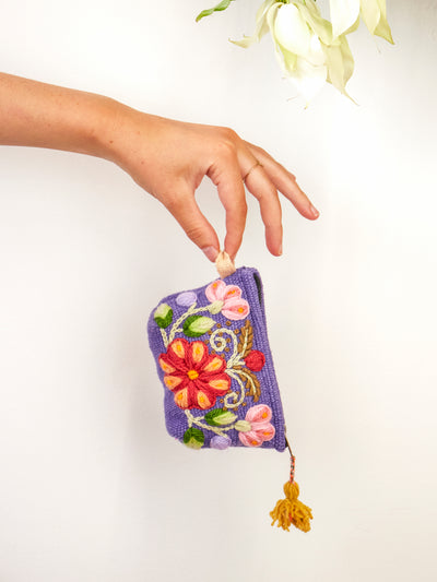 Victoria Embroidered Coin Purse