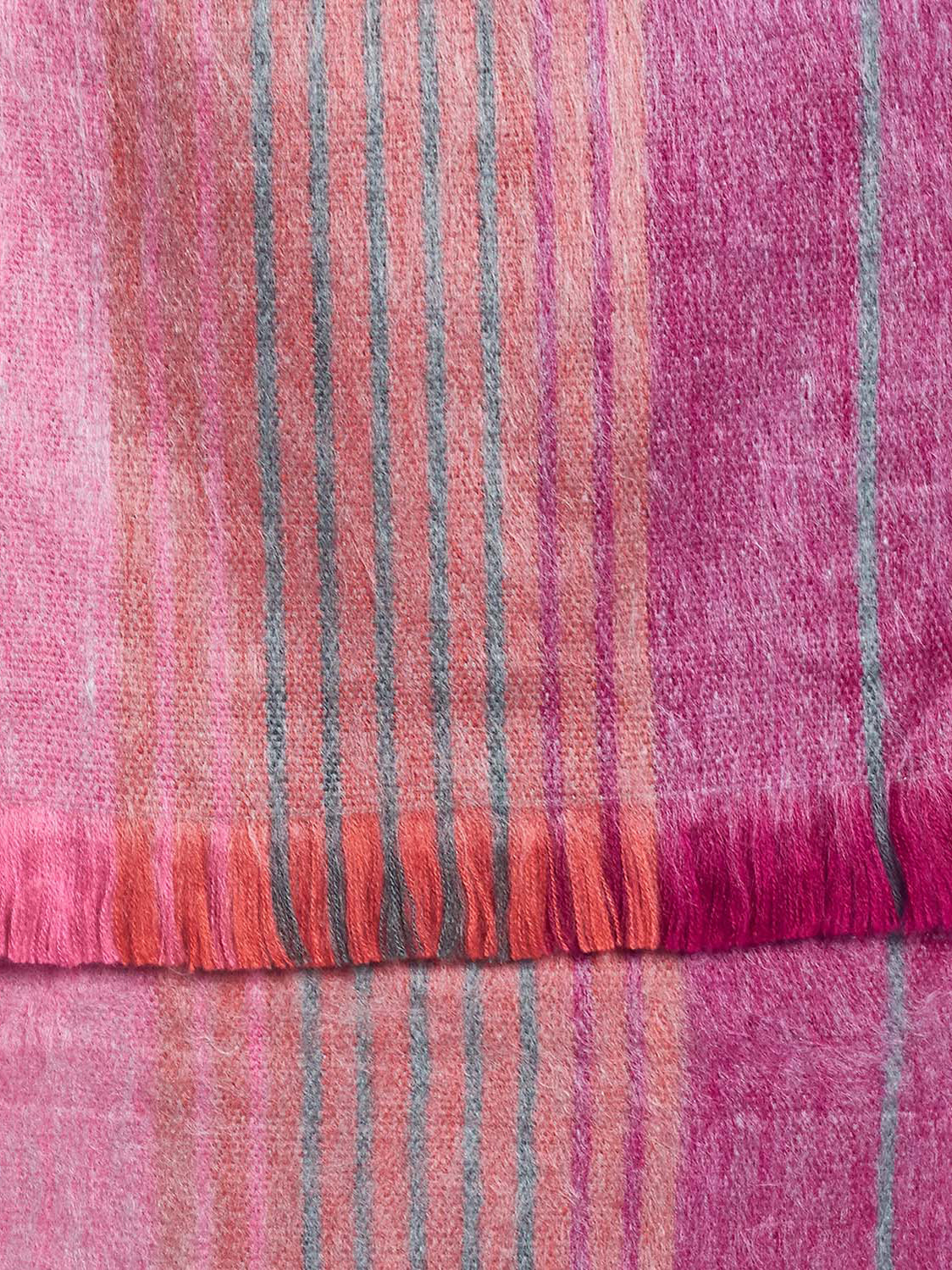 Brushed Alpaca Striped Scarf